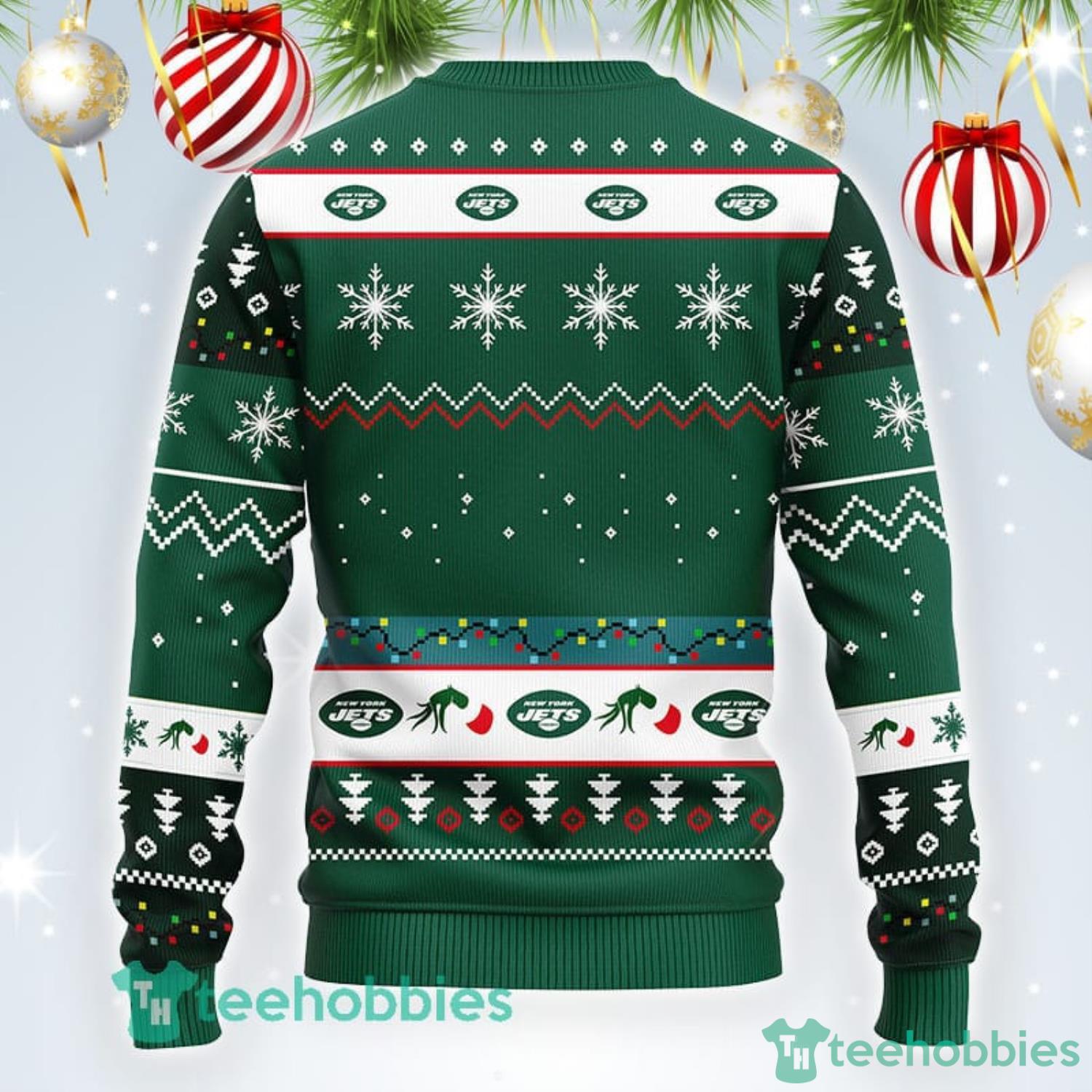 New York Jets Grinch Christmas AOP Sweater