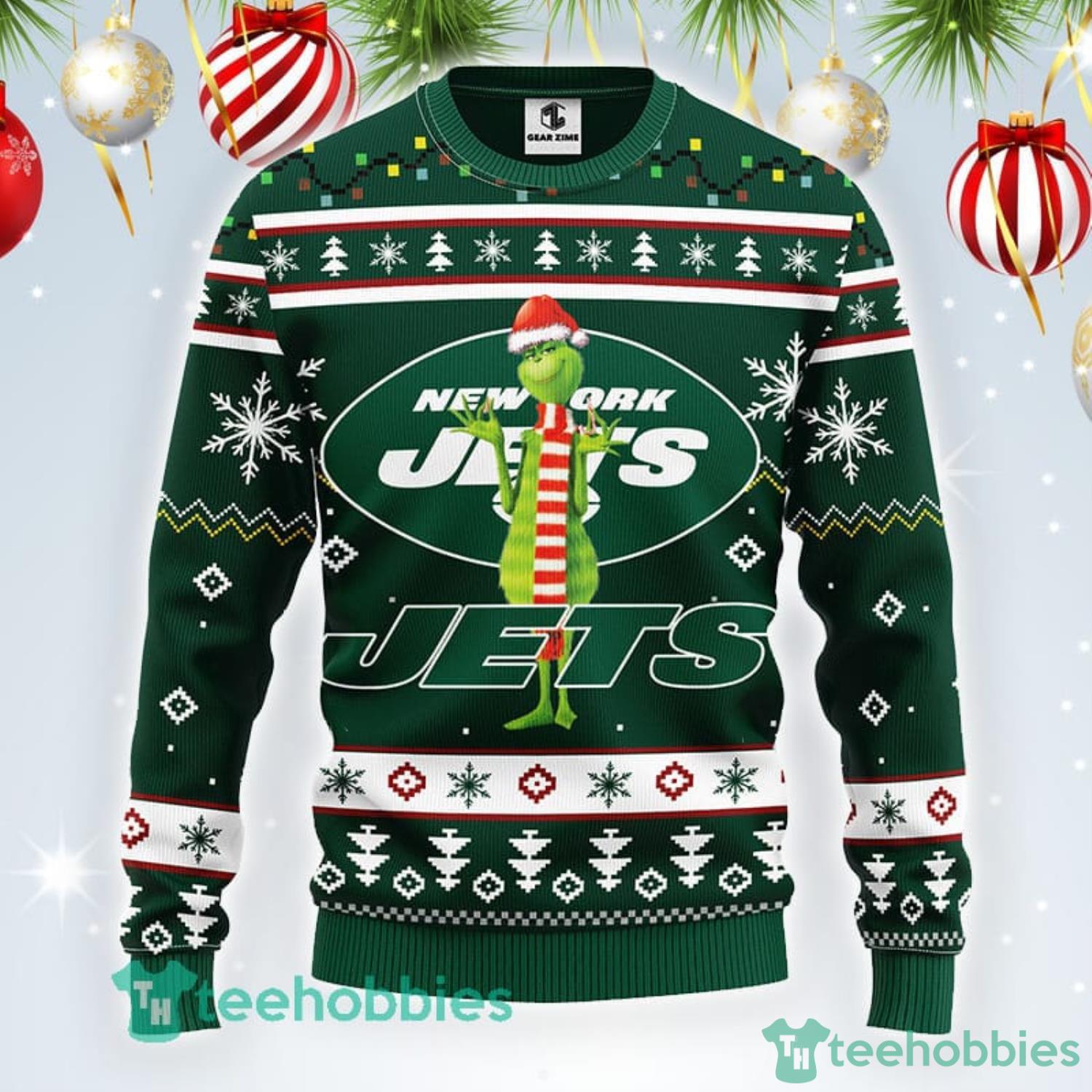 New York Jets Christmas Grinch Sweater For Fans