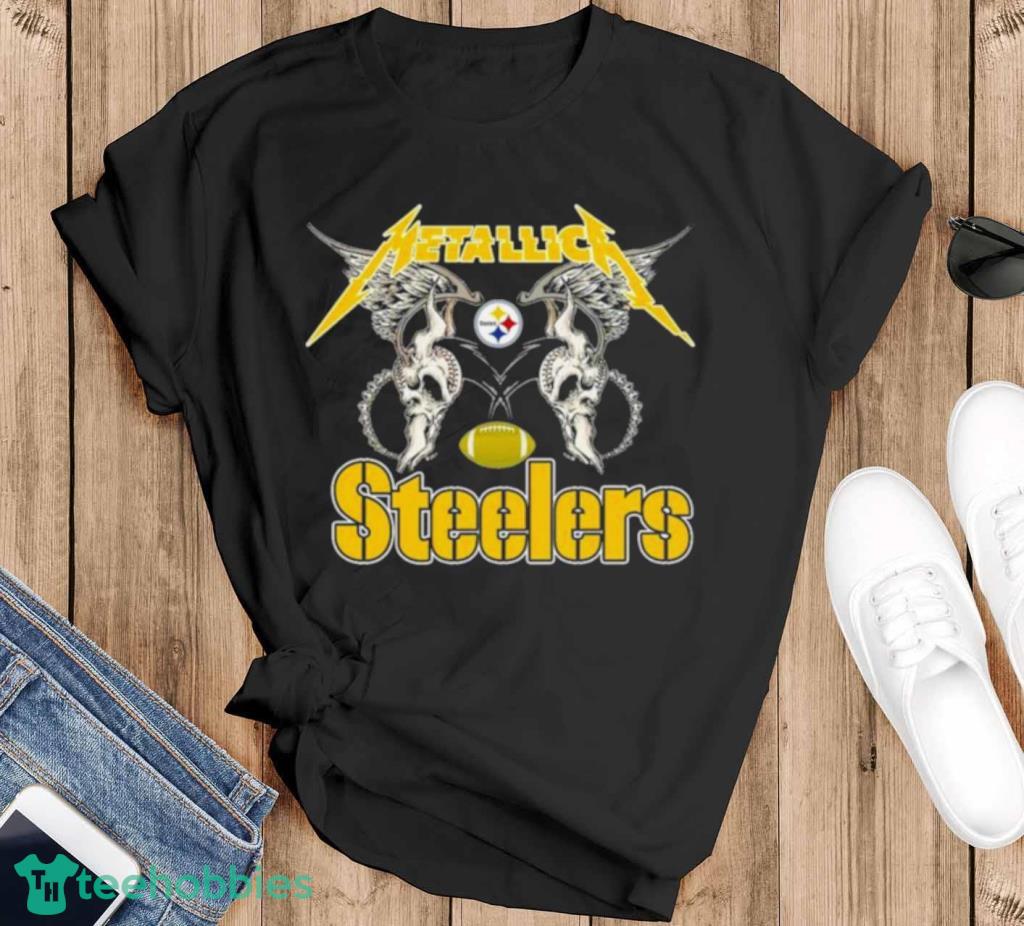 Metallica band skull Pittsburgh Steelers shirt, hoodie, sweater, long  sleeve and tank top