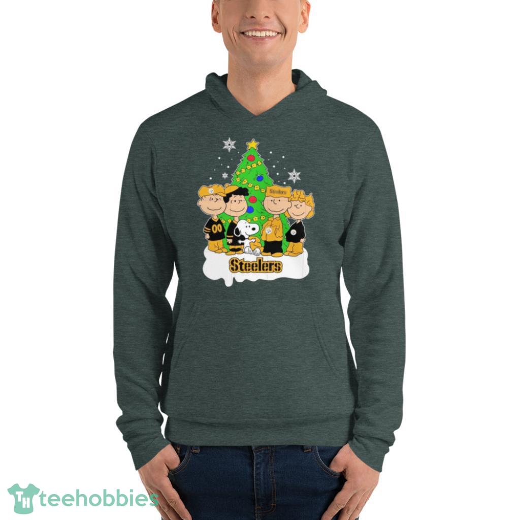 The Peanut Pittsburgh Steelers Christmas tree Merry Christmas shirt,  hoodie, sweater, long sleeve and tank top