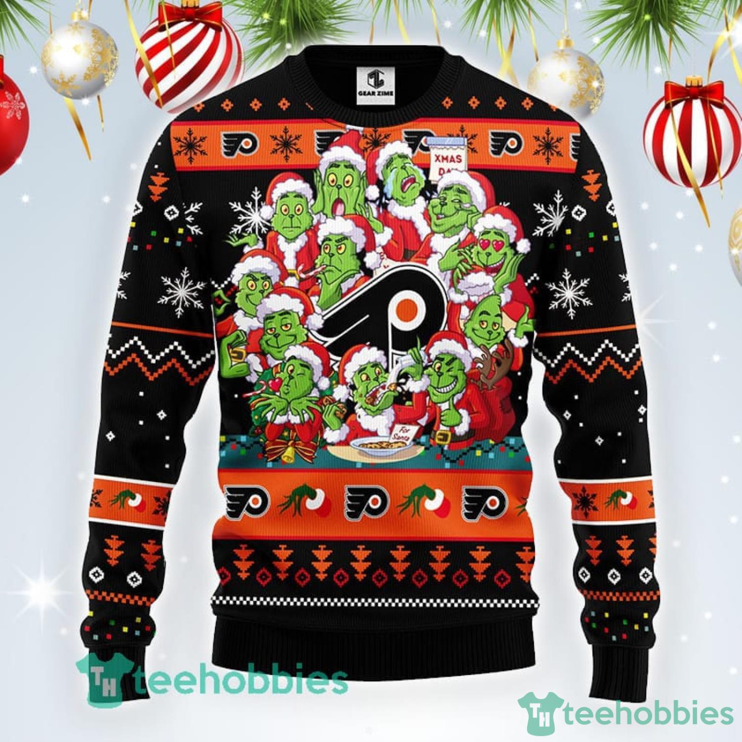 Philadelphia Flyers Grinch Ugly Sweater Gift For Christmas