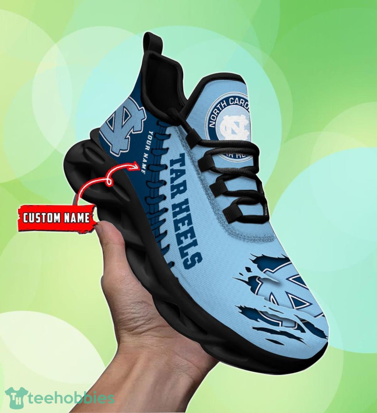 North Carolina Tar Heels Personalized Max Soul Shoes Unique Gift For Men And Women Fans Product Photo 1