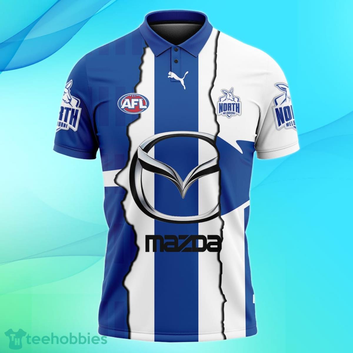 North Melbourne Kangaroos Personalized Name & Number AFL Polo Shirt Best Gift For Fans Product Photo 2