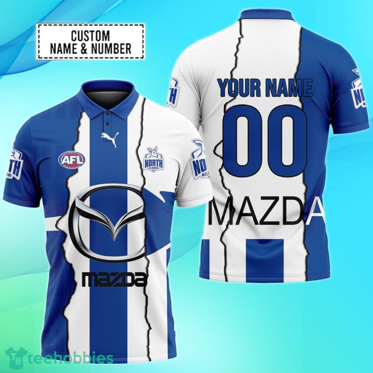 North Melbourne Kangaroos Personalized Name & Number AFL Polo Shirt Best Gift For Fans Product Photo 1