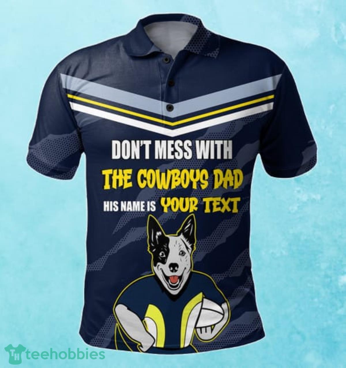 North Queensland Cowboys Custom Name Father's Day NRL Custom Polo