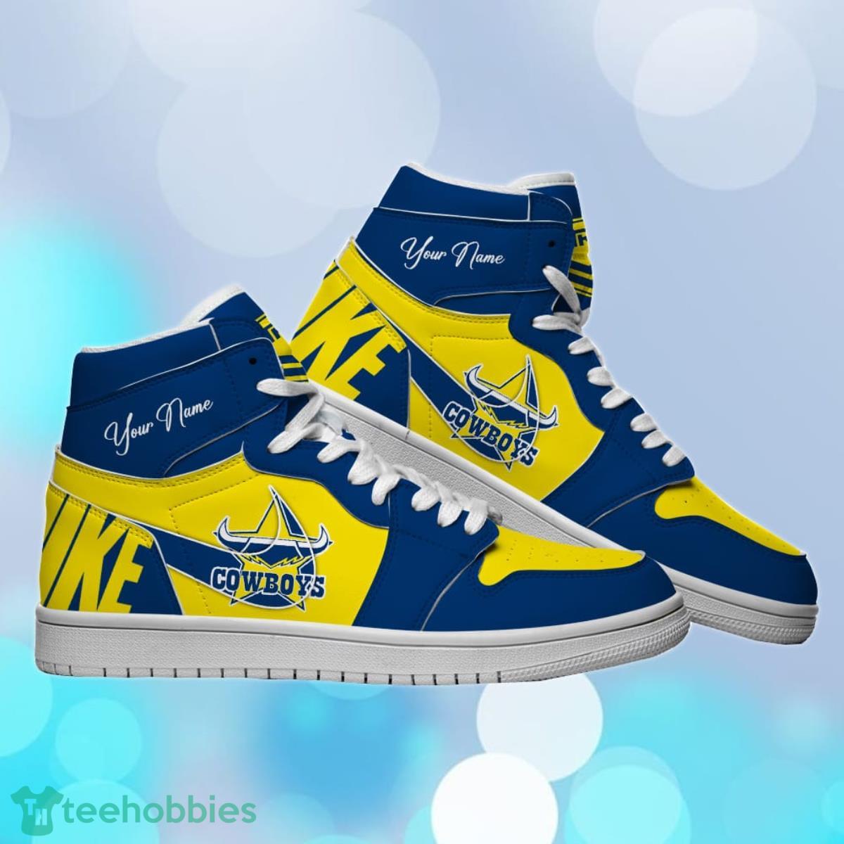 North Queensland Cowboys Custom Name NRL Air Jordan HighTop Best Gift For Fans Product Photo 1