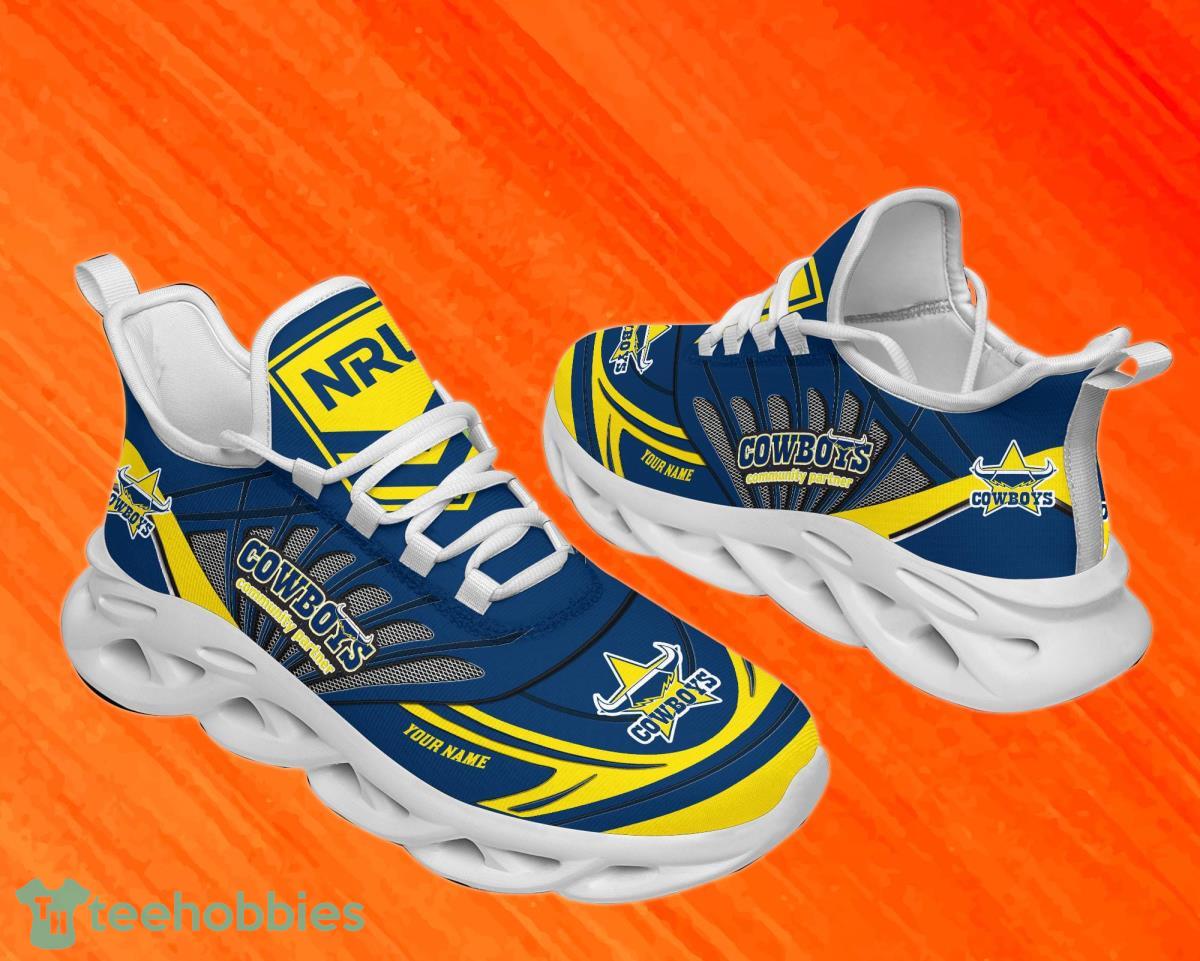 North Queensland Cowboys Custom Name NRL Max Soul Shoes Men And Women For Fans Product Photo 2