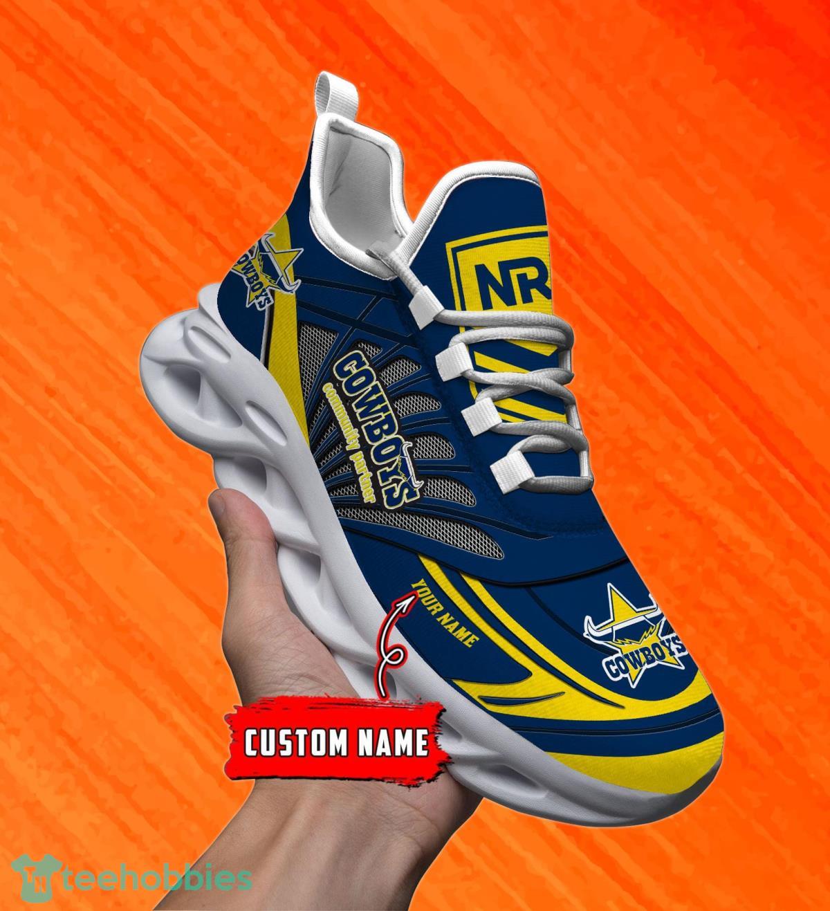 North Queensland Cowboys Custom Name NRL Max Soul Shoes Men And Women For Fans Product Photo 1