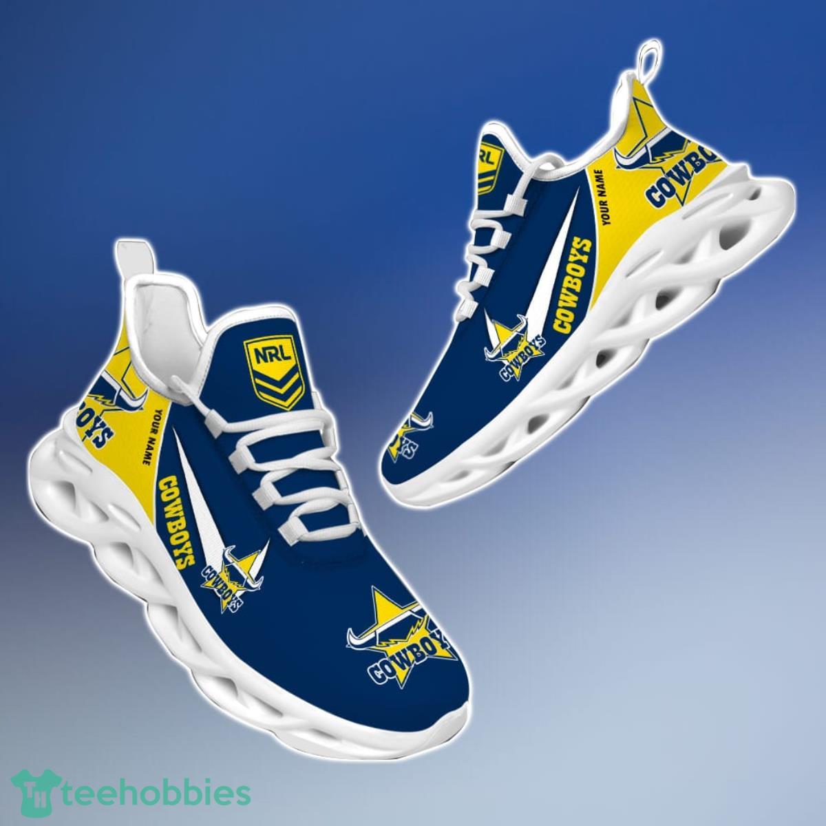 North Queensland Cowboys Customized Name NRL Sneakers Men And