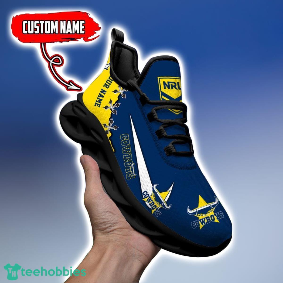 North Queensland Cowboys Customized Name NRL Sneakers Men And