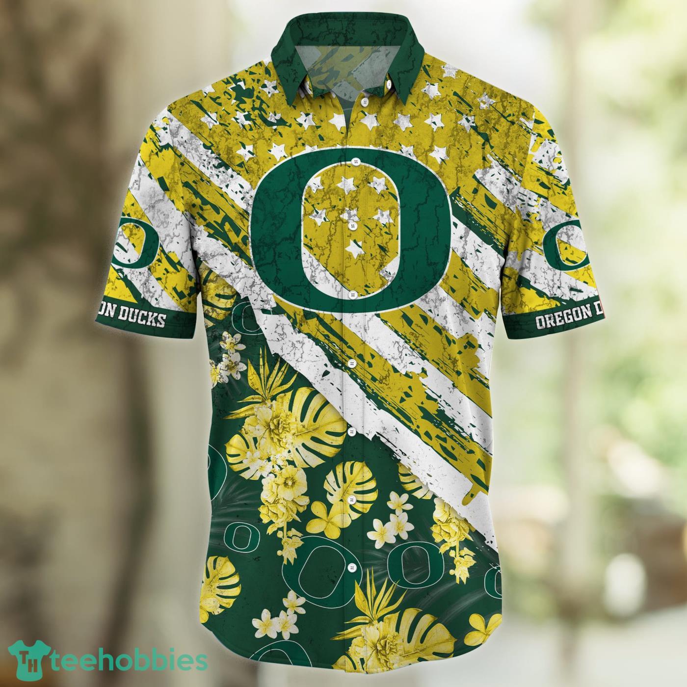 NCAA Oregon Ducks Flower Hawaiian Shirt 3D Shirt, Oregon Ducks Football  Gifts For Him - T-shirts Low Price