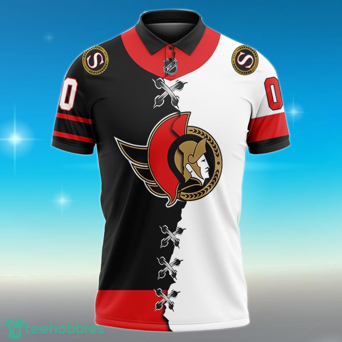 Ottawa Senators Personalized Name NHL Mix Jersey Polo Shirt Best Gift For Fans Product Photo 2