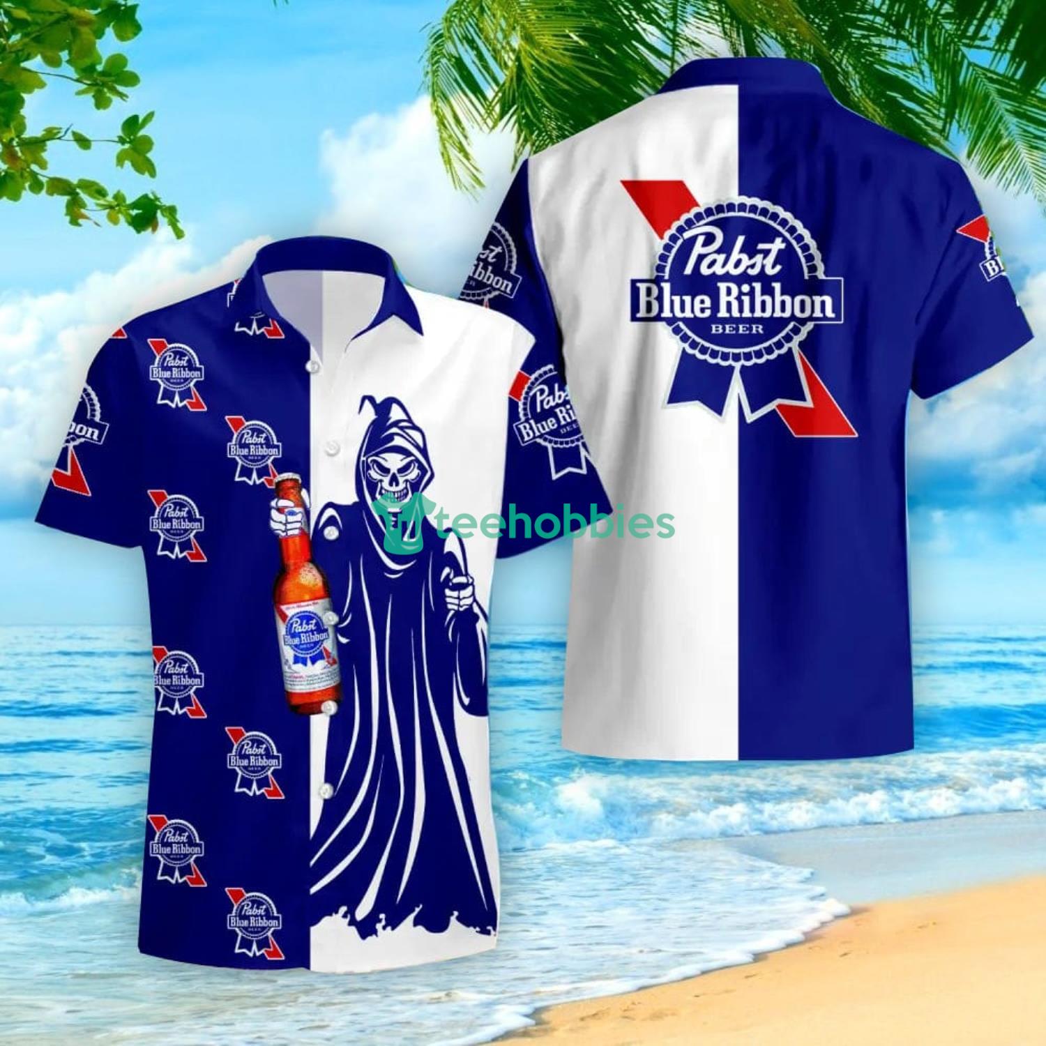 Pabst Blue Ribbon Hawaiian Shirt Beer Gift For Beach Trip