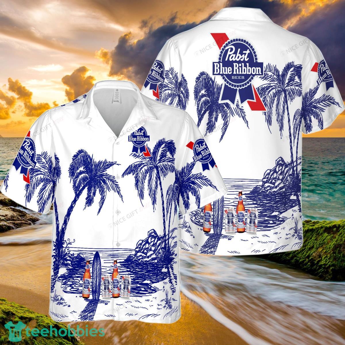 Pabst Blue Ribbon Hawaiian Shirt Unique Gifts For Men And Women Product Photo 1