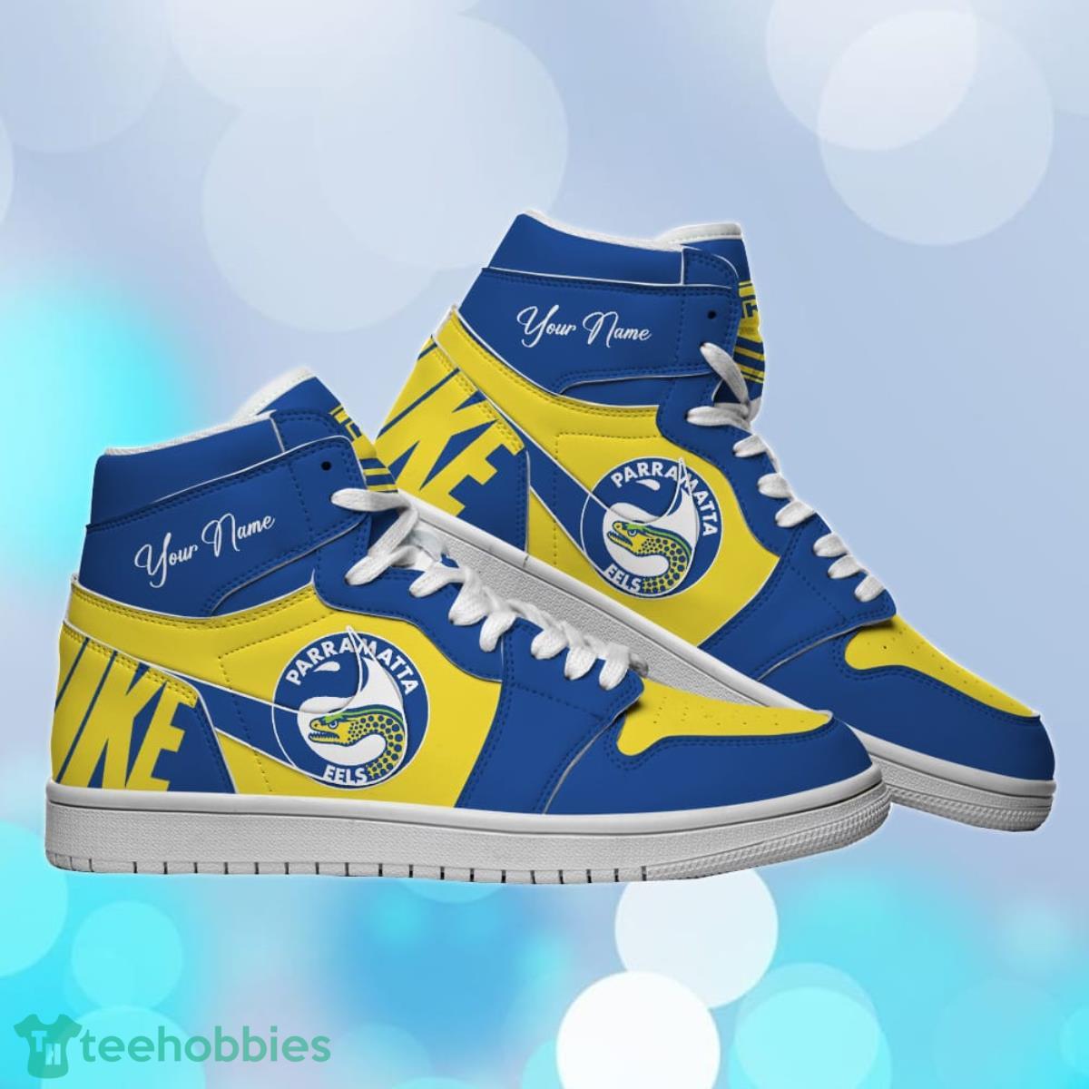 Parramatta Eels Custom Name NRL Air Jordan HighTop Best Gift For Fans Product Photo 1