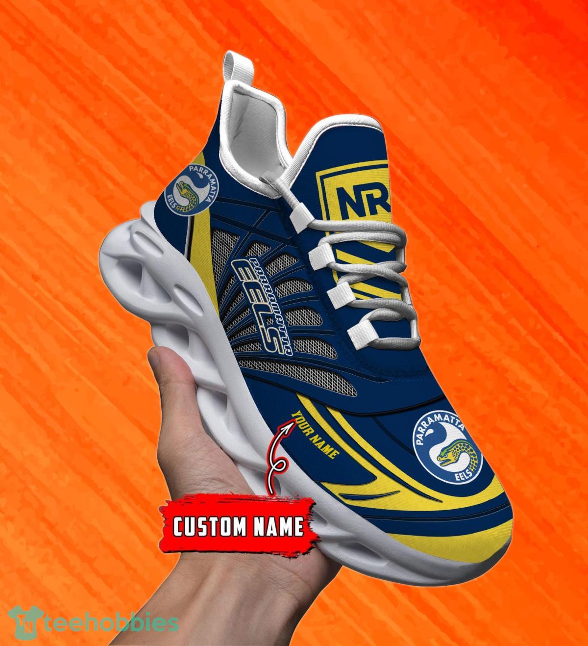 Parramatta Eels Custom Name NRL Max Soul Shoes Men And Women For Fans Product Photo 1