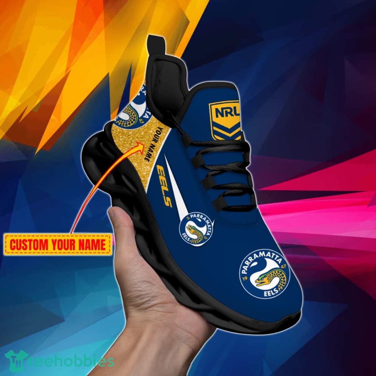 Parramatta Eels NRL Glitter Personalized Max Soul Shoes Product Photo 2