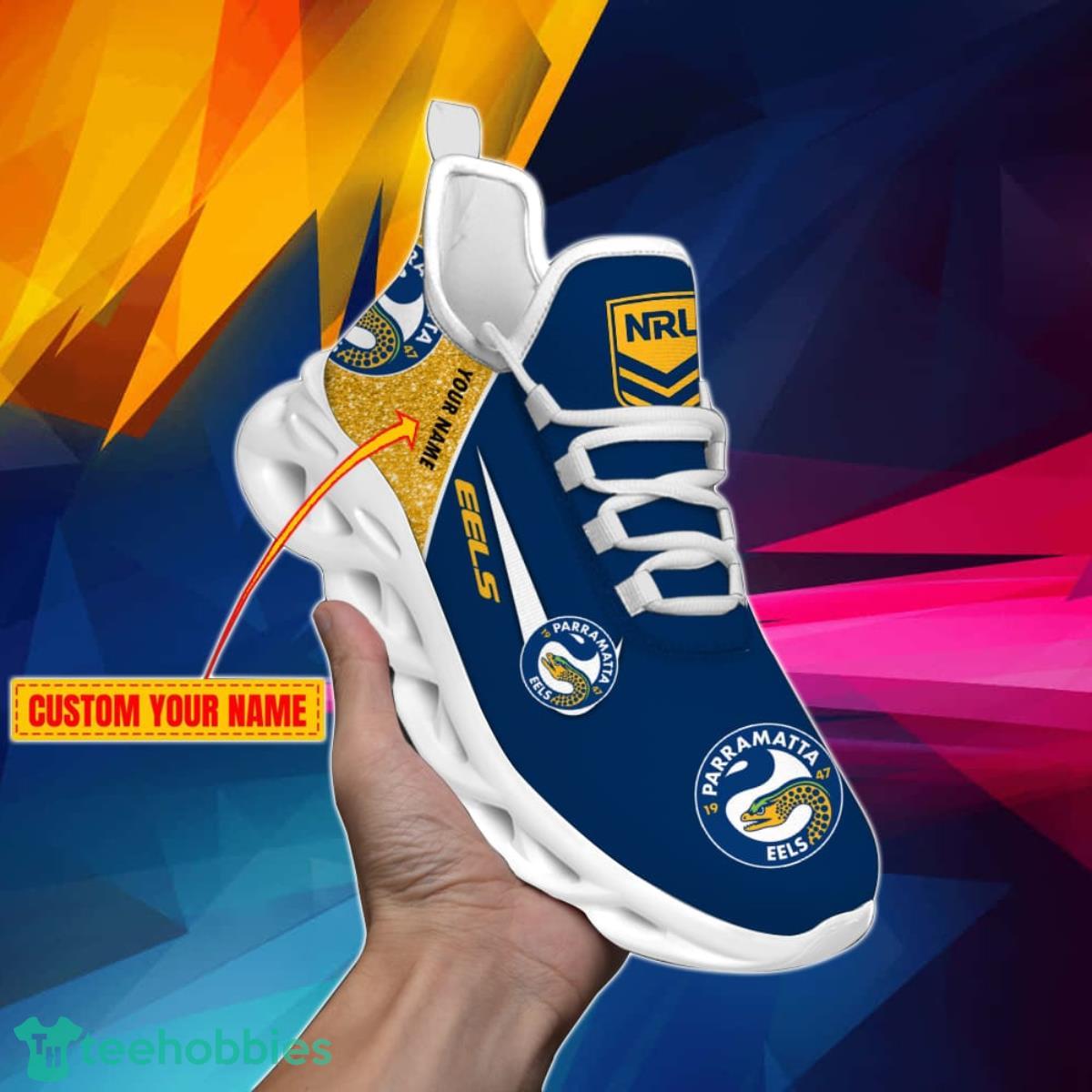 Parramatta Eels NRL Glitter Personalized Max Soul Shoes Product Photo 1