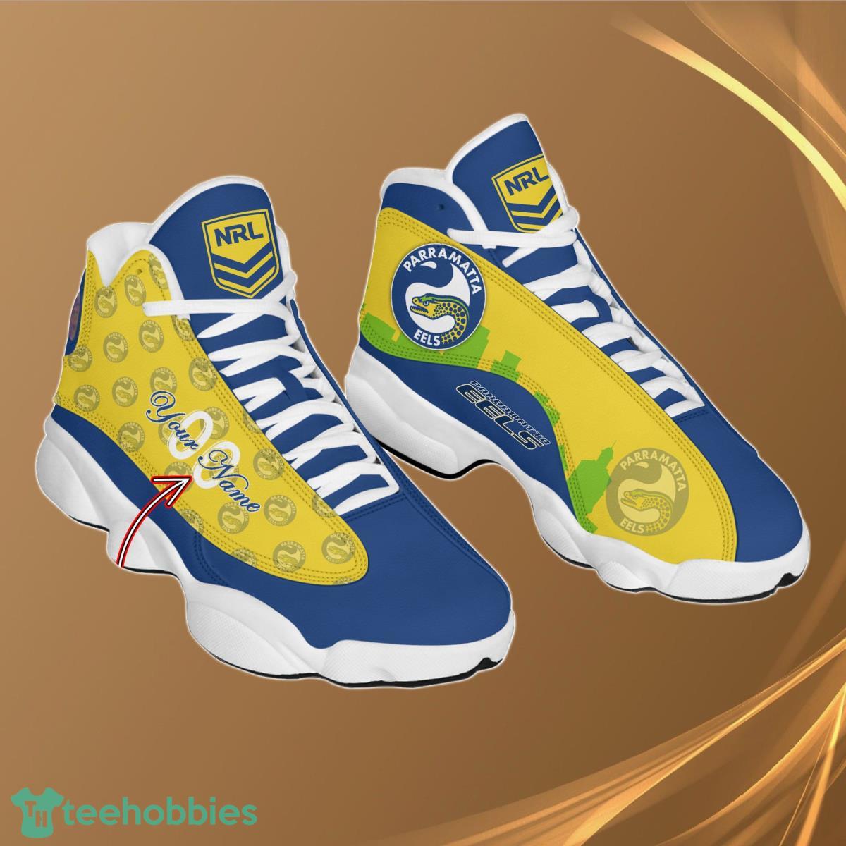 Parramatta Eels Personalzied Name NRL Air Jordan 13 Shoes Best Gift Fans Product Photo 1