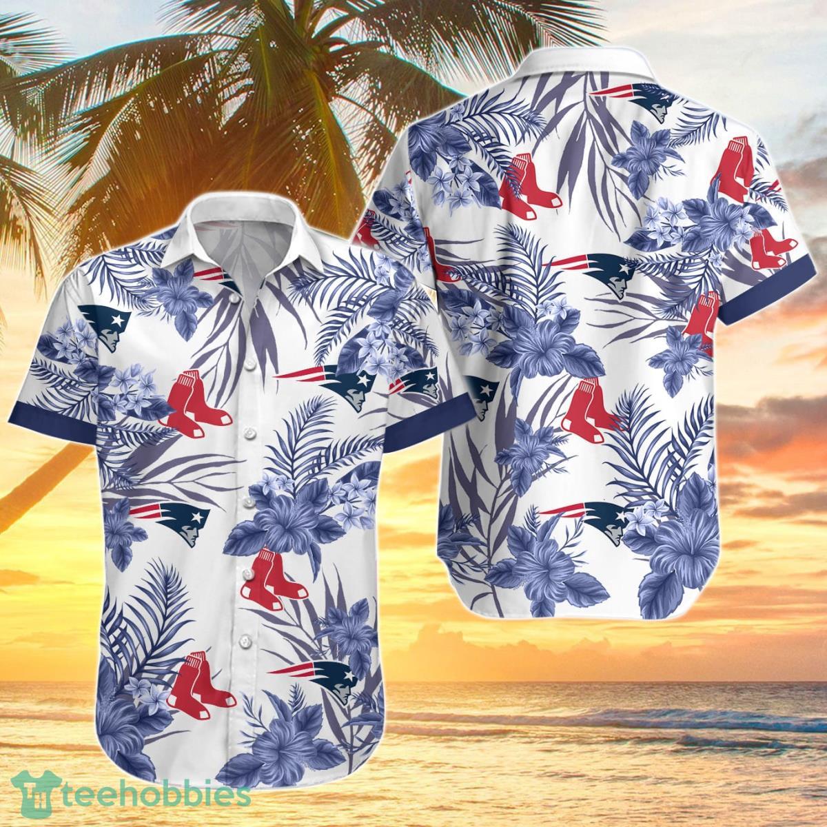 Patriots,Red Sox Hawaiian Shirt Best Gift For Fans Men And Women Product Photo 1