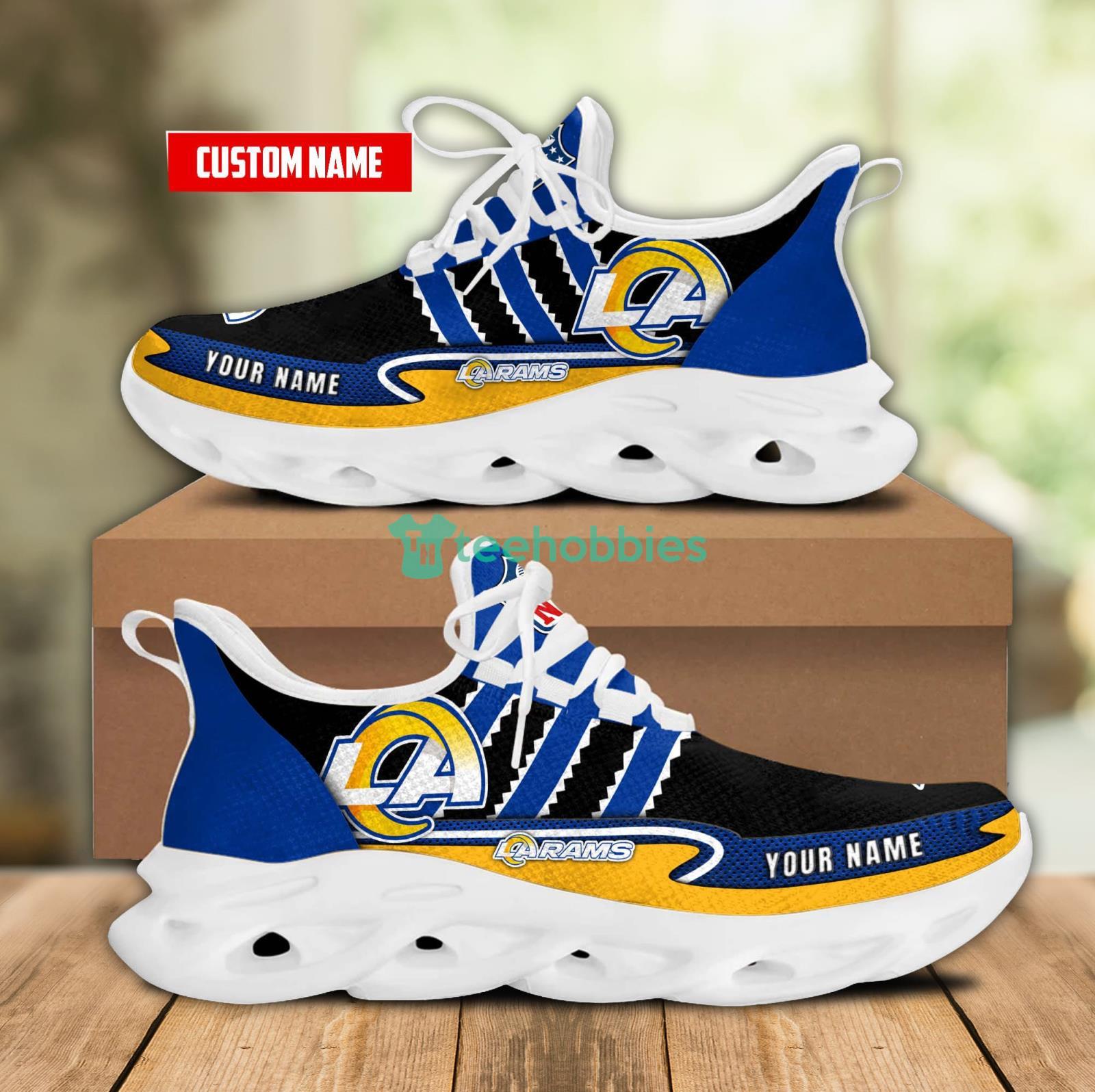 Personalized Name For Fans Nfl Los Angeles Rams Max Soul Shoes Men And Women Running Sneakers Product Photo 1