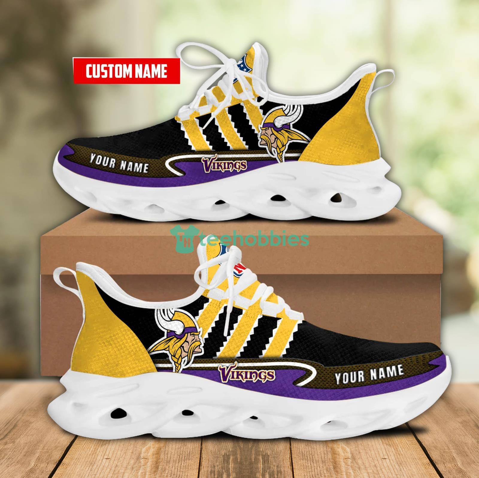 Personalized Name For Fans Nfl Minnesota Vikings Max Soul Shoes Men And Women Running Sneakers Product Photo 1