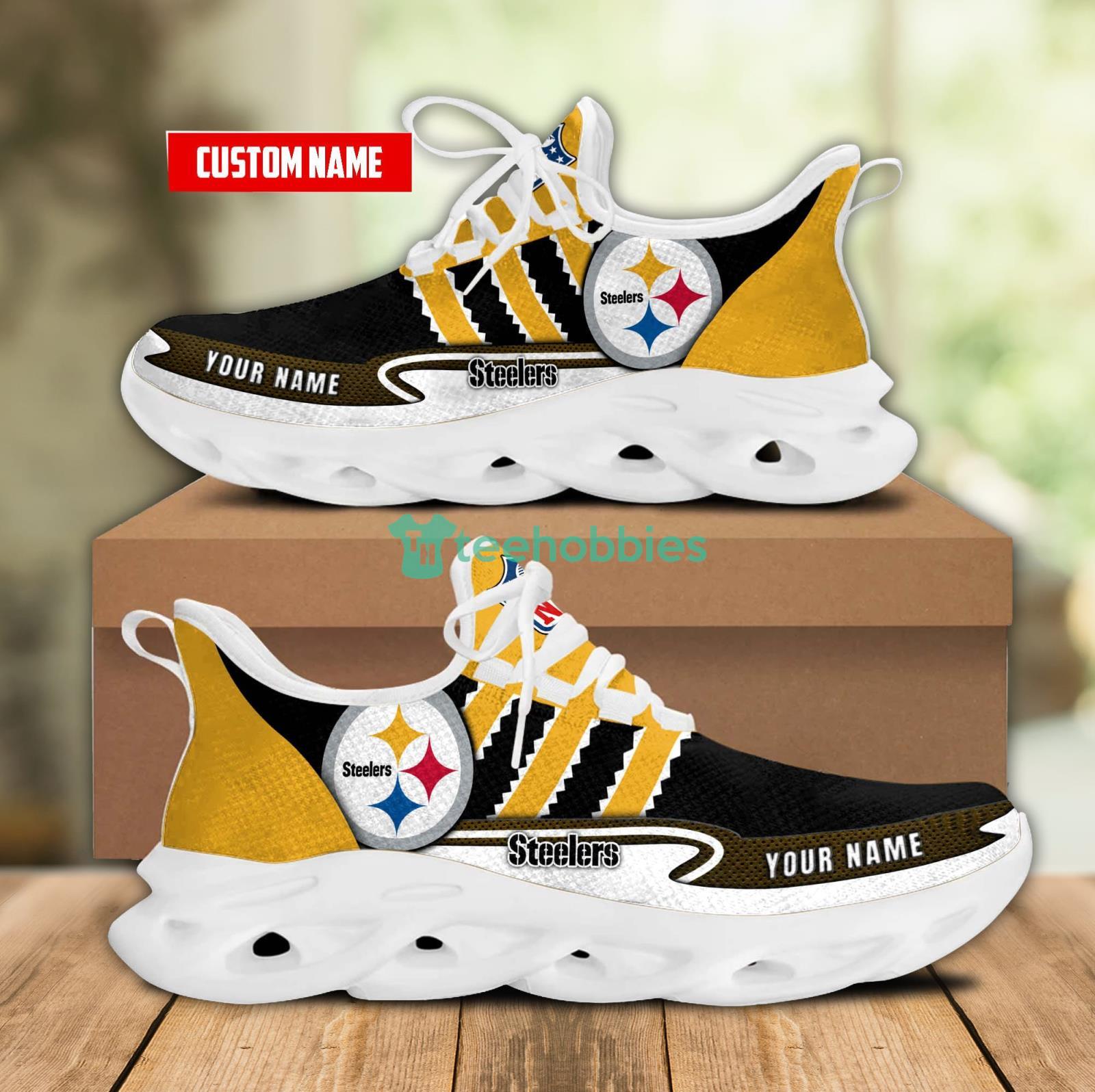 Personalized Name For Fans Nfl Pittsburgh Steelers Max Soul Shoes Men And  Women Running Sneakers