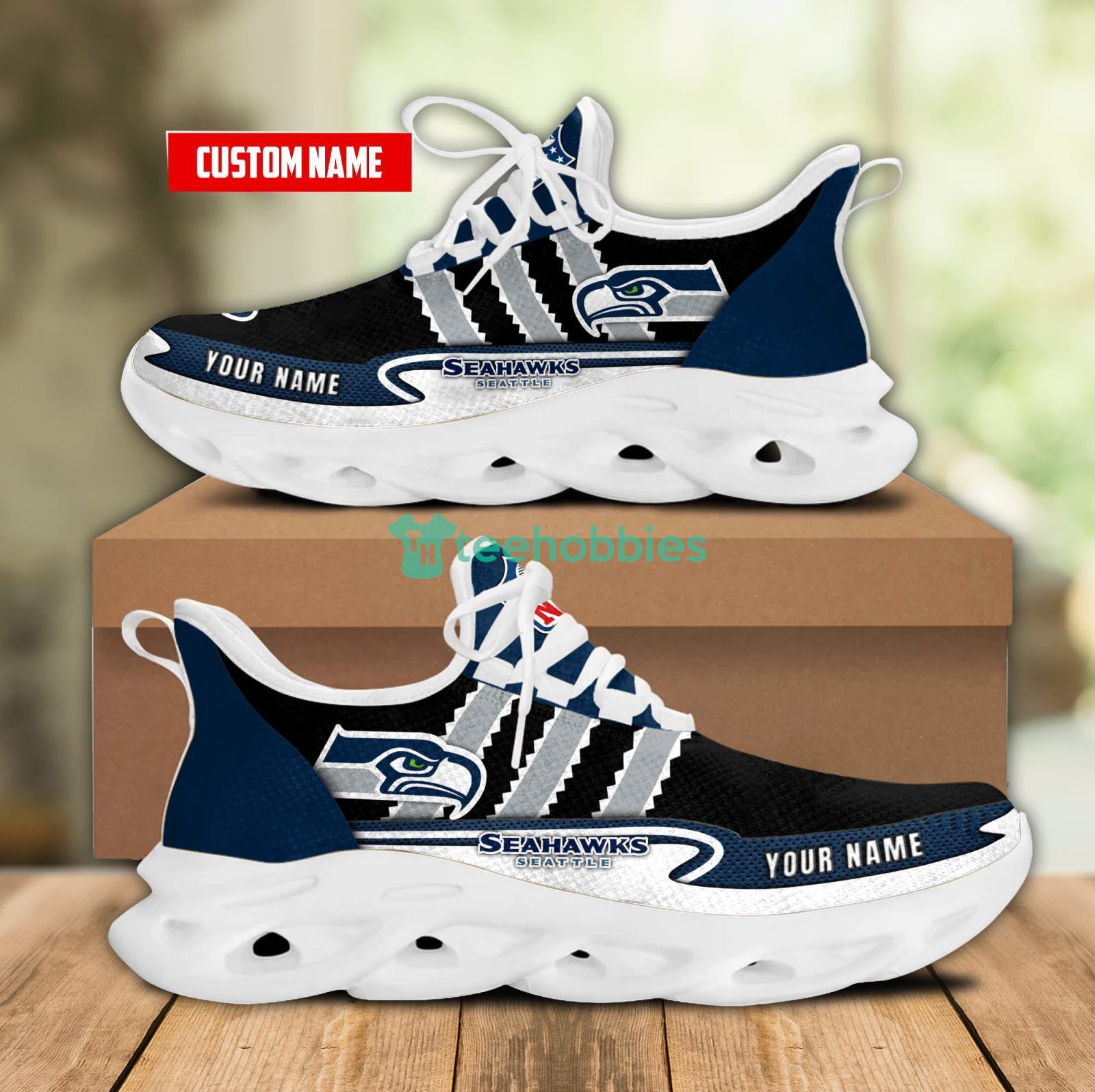 Personalized Name For Fans Nfl Seattle Seahawks Max Soul Shoes Men And Women Running Sneakers Product Photo 1