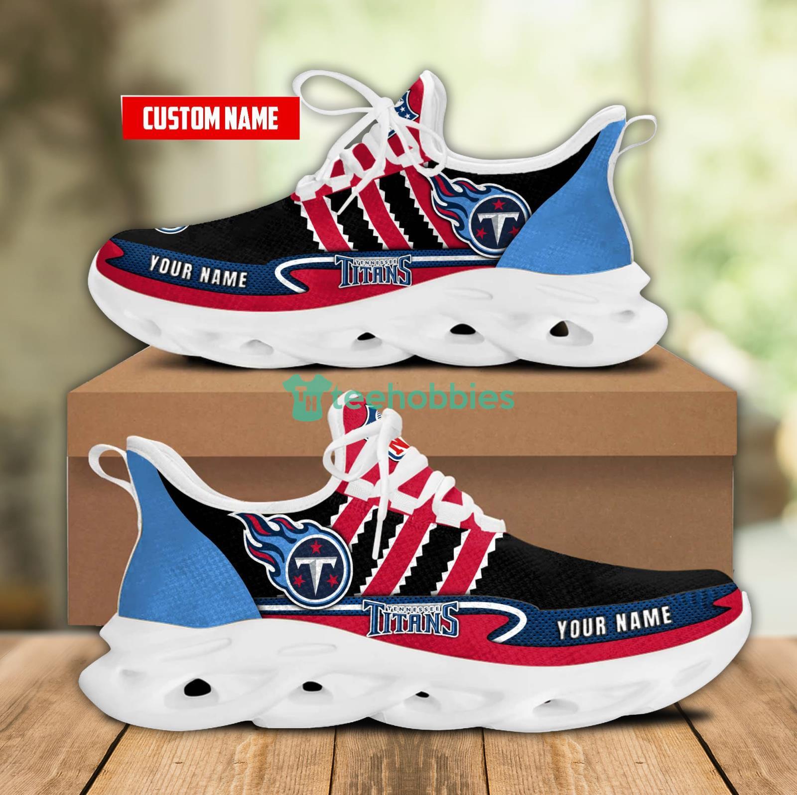 Personalized Name For Fans Nfl Tennessee Titans Max Soul Shoes Men And Women Running Sneakers Product Photo 1