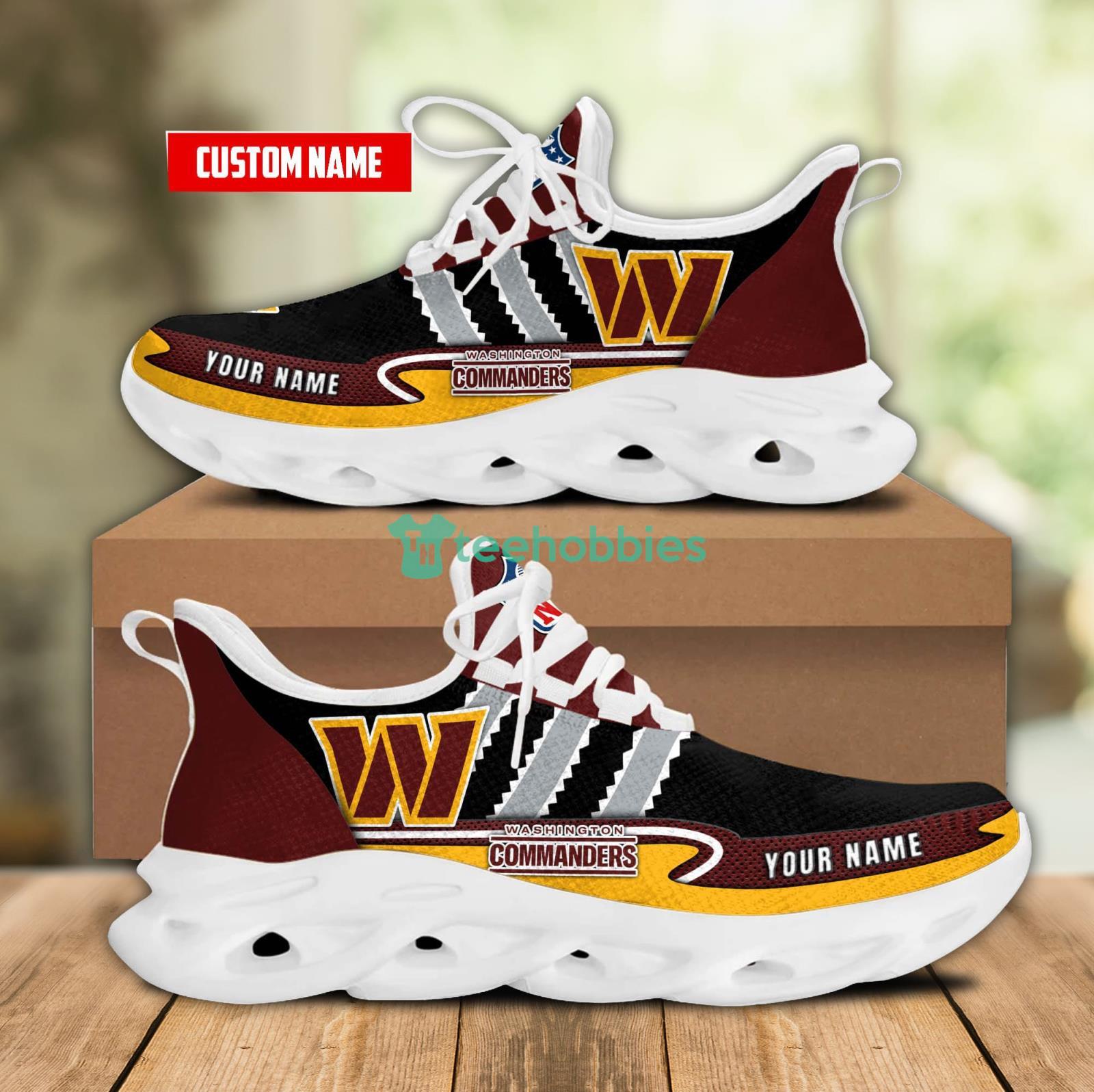 Personalized Name For Fans Nfl Washington Commanders Max Soul Shoes Men And Women Running Sneakers Product Photo 1