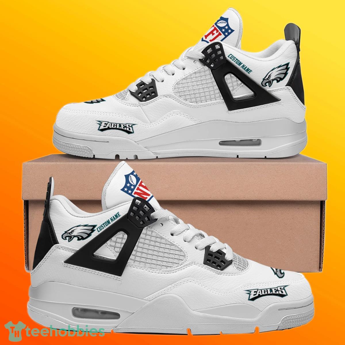Philadelphia Eagles Personalized Name NFL Air Jordan 4 Trending Sneaker Style Gift For Fans Product Photo 1