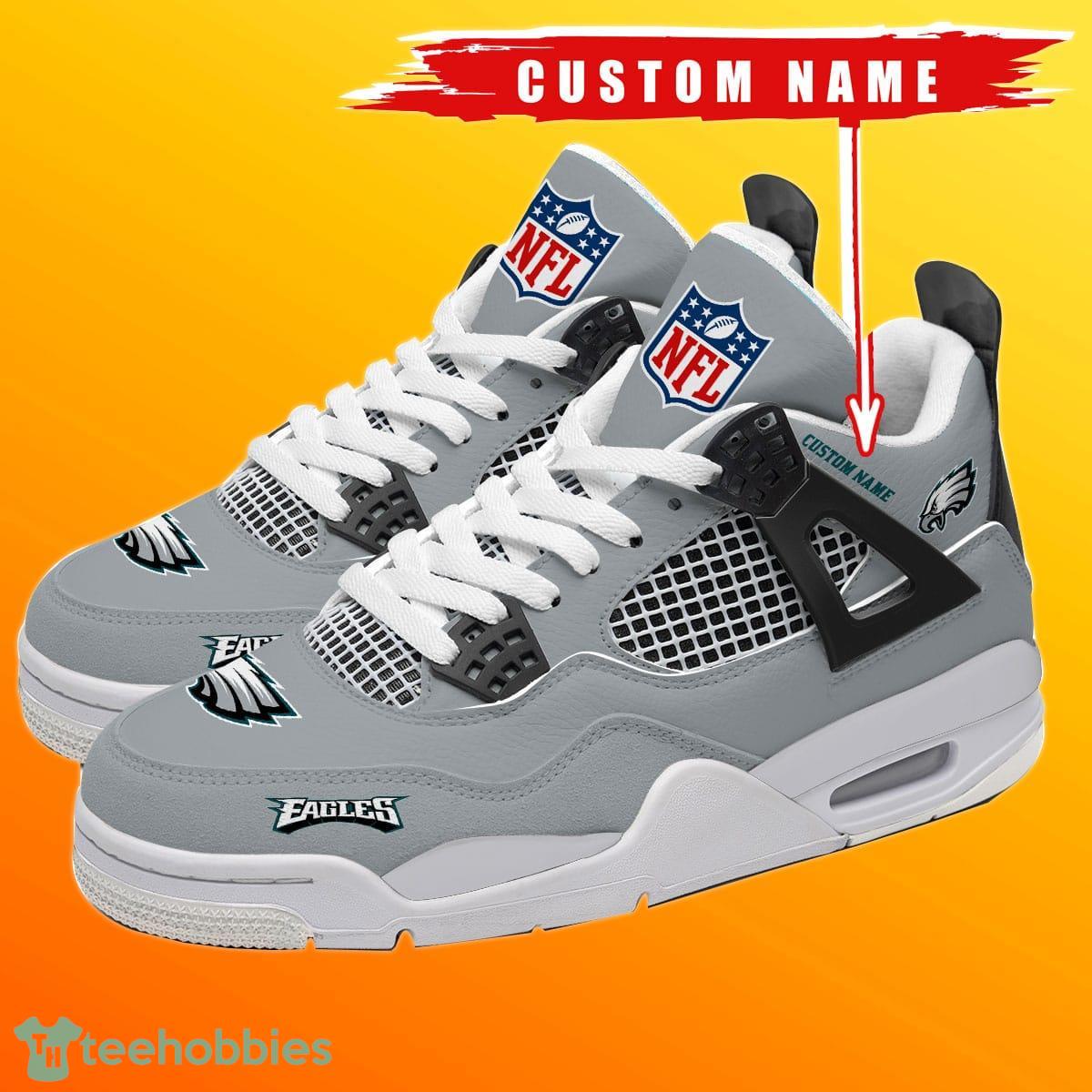 Philadelphia Eagles Personalized Name NFL Air Jordan 4 Trending Sneaker Unique  Gift For Fans