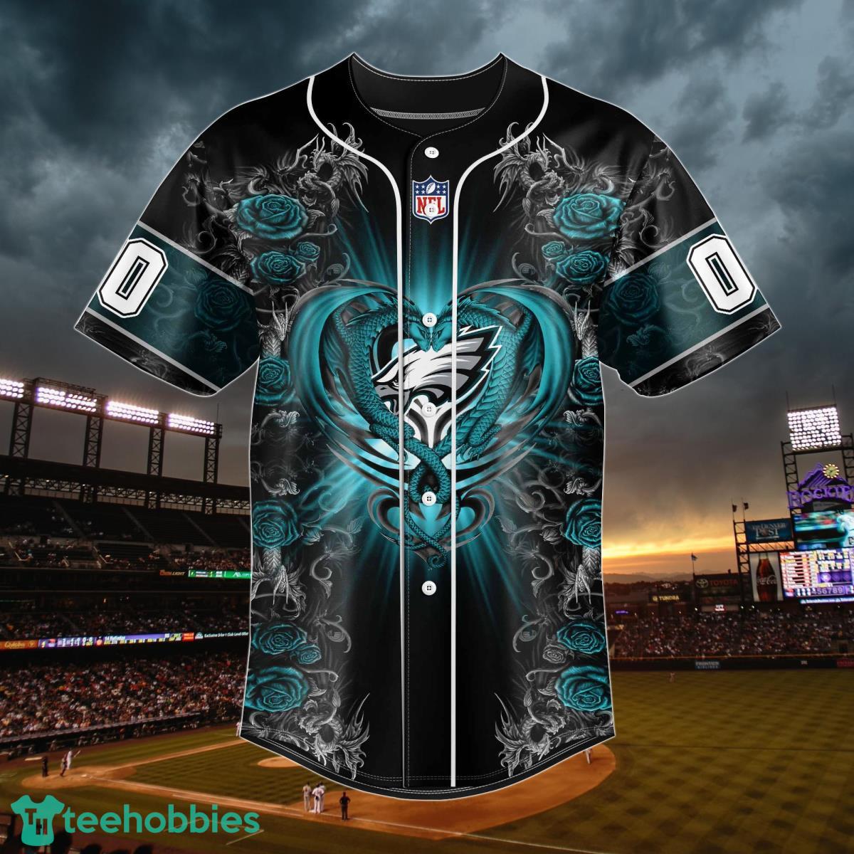 Philadelphia Eagles Custom Name Baseball Jersey NFL Shirt Best Gift For Fans