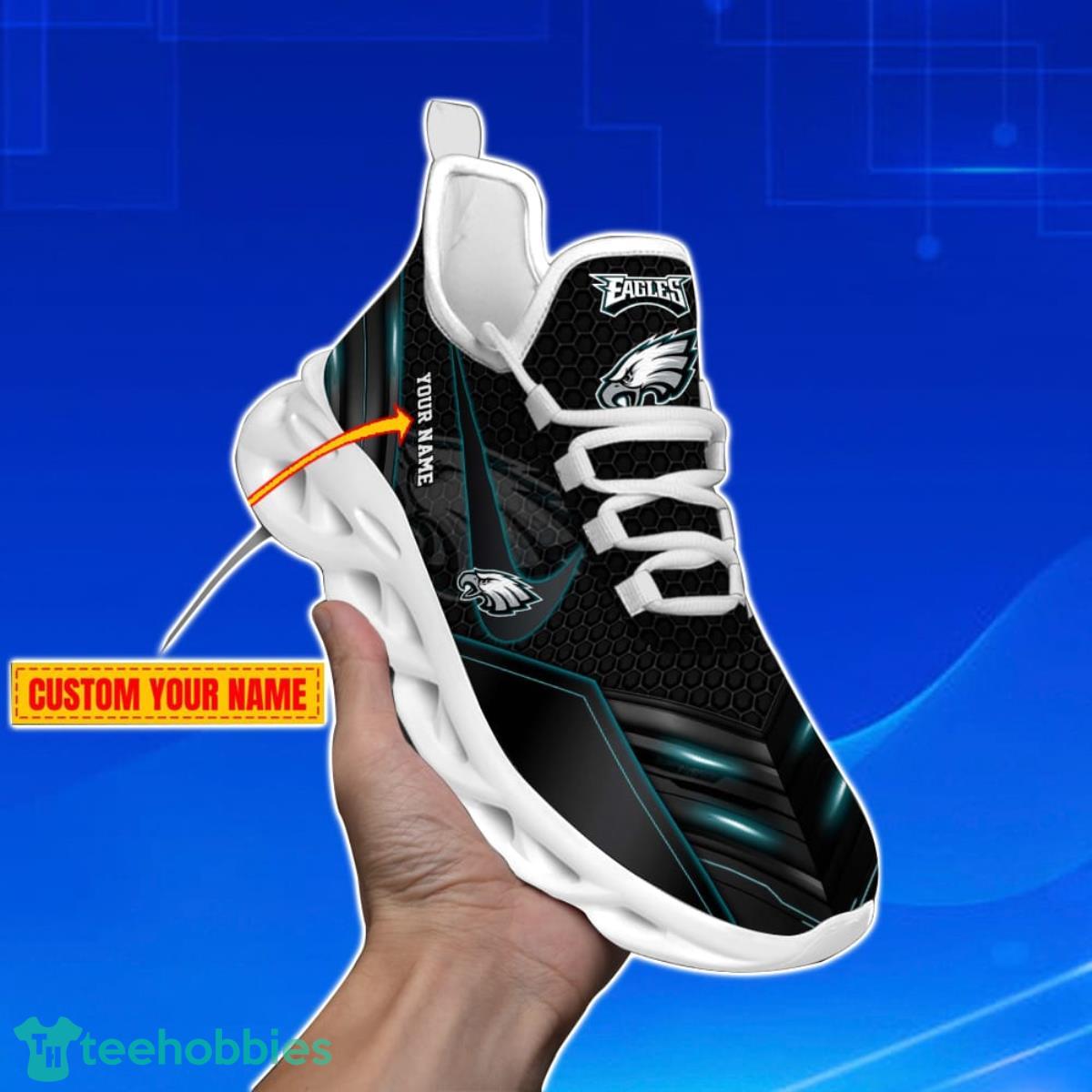 Philadelphia Eagles-Personalized NFL Neon Light Max Soul Shoes Best Gift For Men And Women Fans Product Photo 1