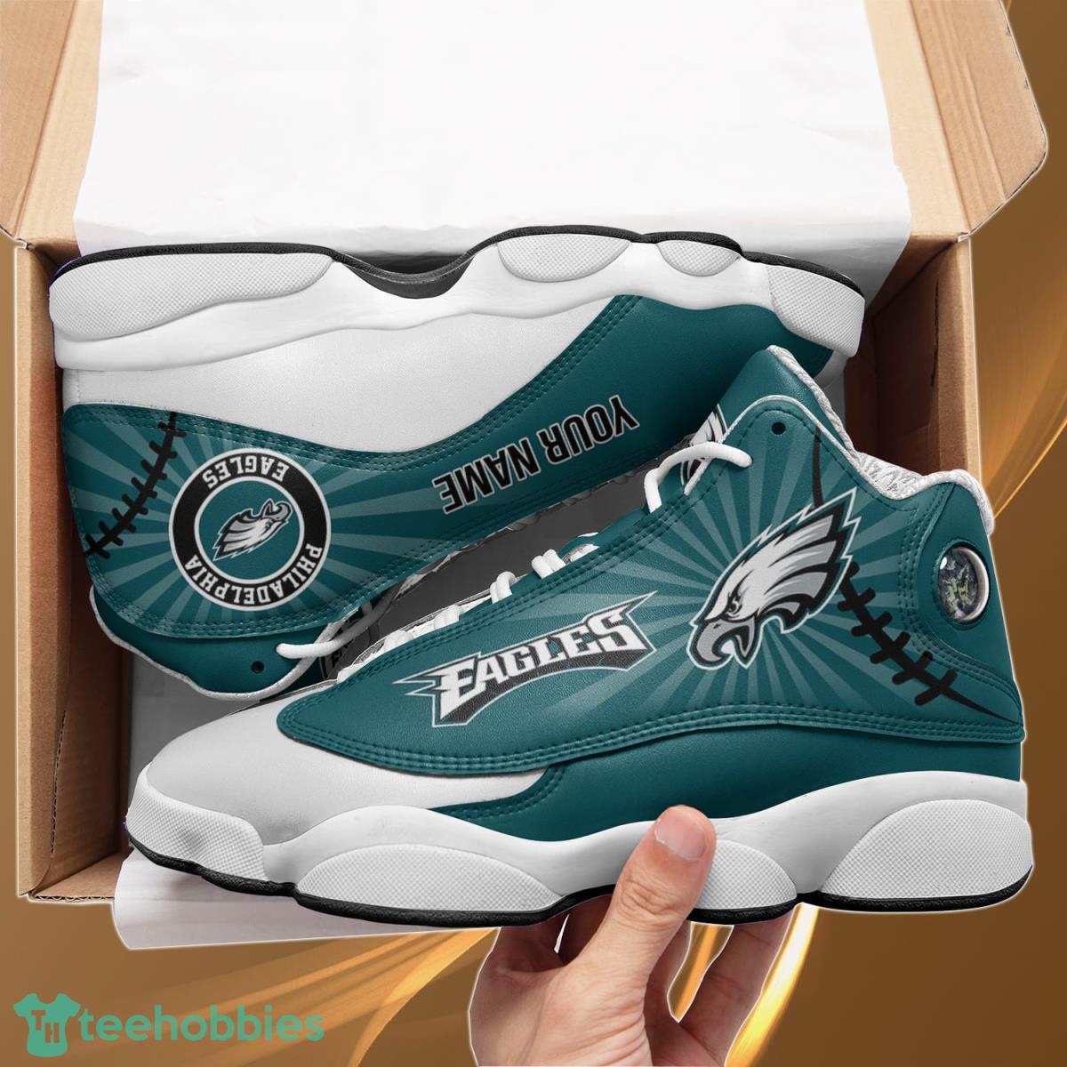 Philadelphia Eagles Jordan 13 Sneakers Custom Name Unique Gift For Men And  Women