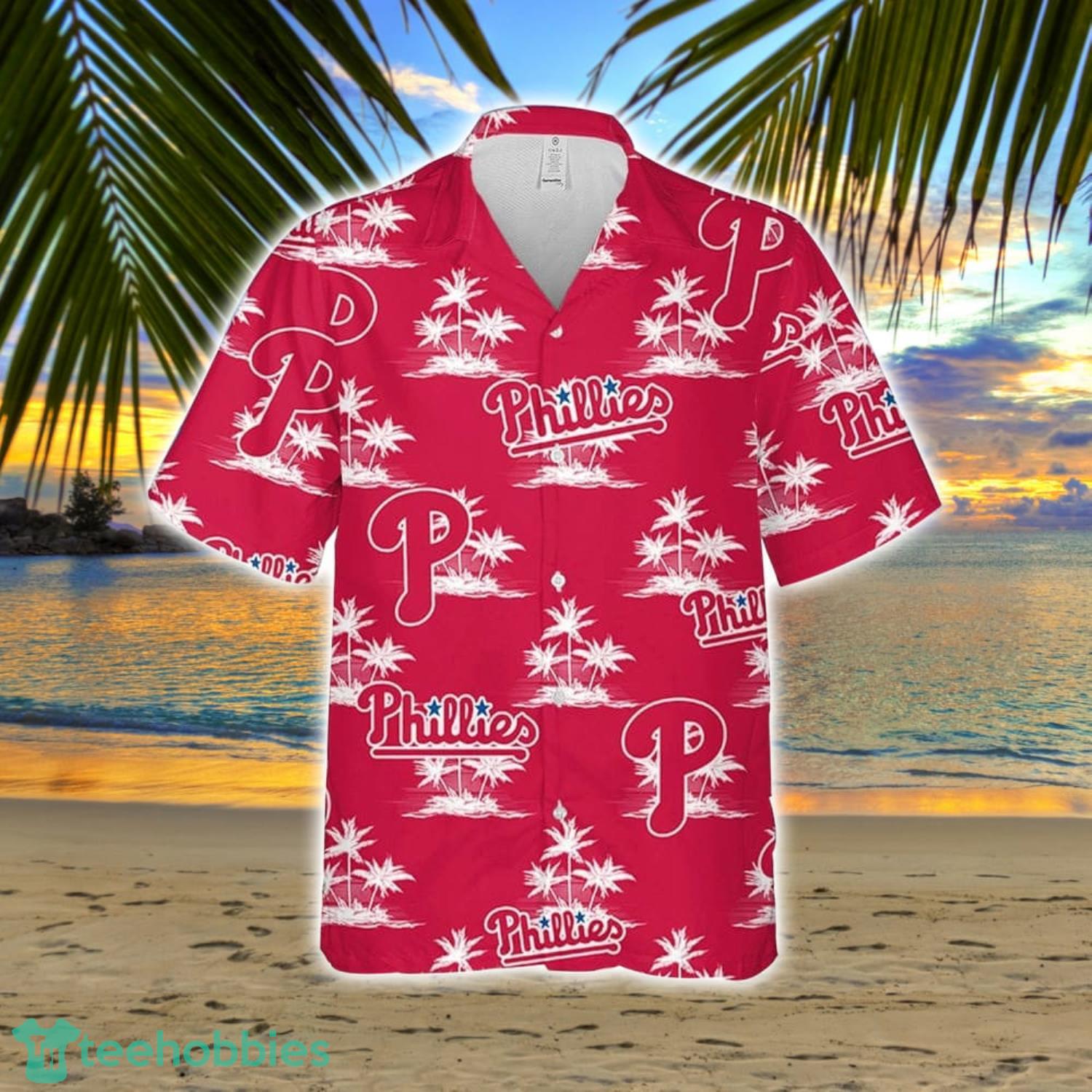 Philadelphia Phillie Baseball Coconut Island Pattern Hawaiian Shirt And Shorts Summer Gift Product Photo 2