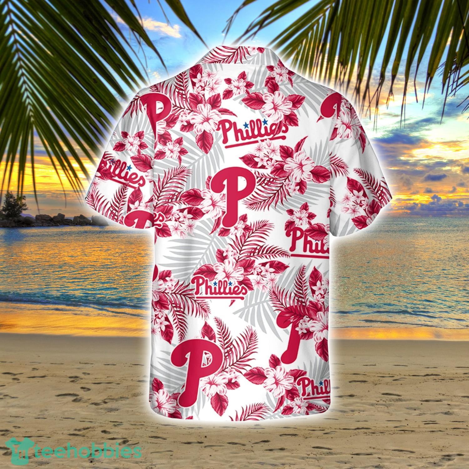 Philadelphia Phillies Tropical Floral Custom Name Aloha Hawaiian Shirt