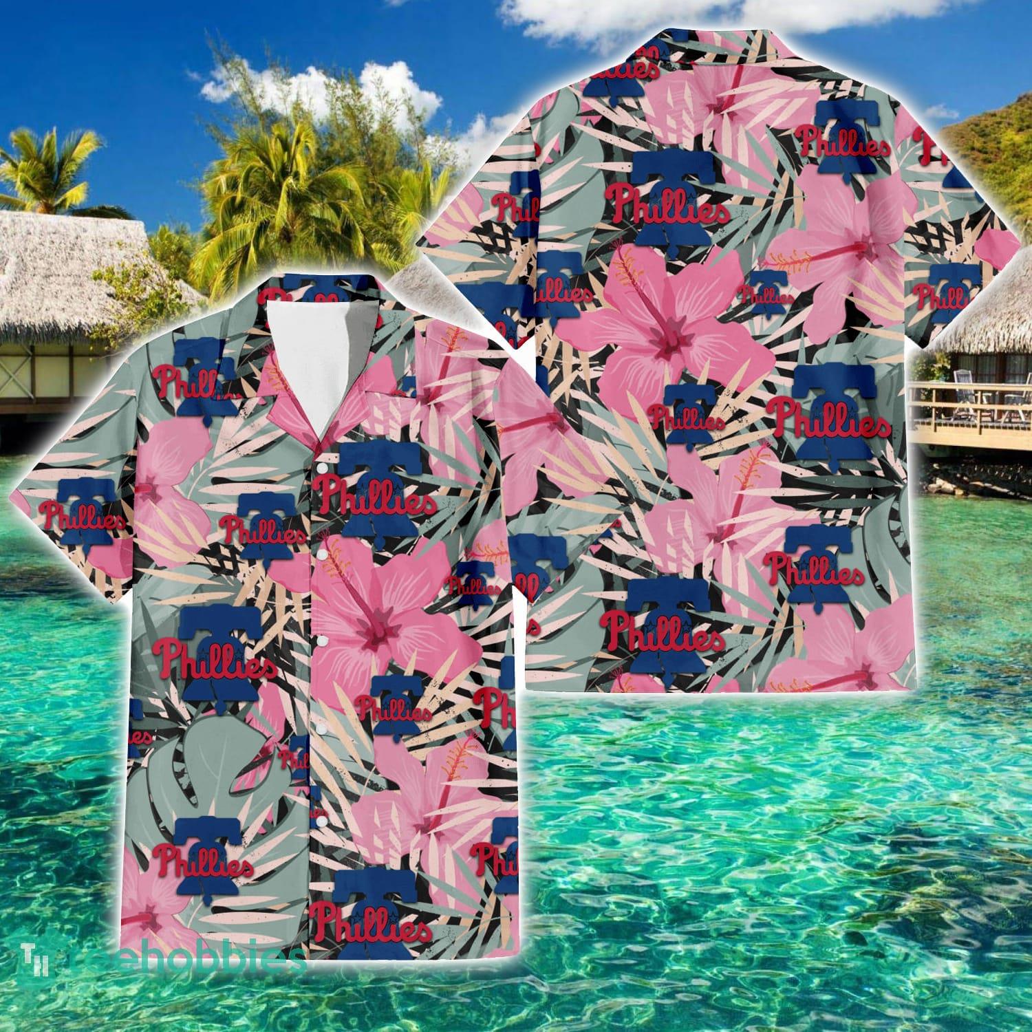 Philadelphia Phillies Big Hibiscus Pattern Aloha Hawaiian Shirt Summer Gift Product Photo 1