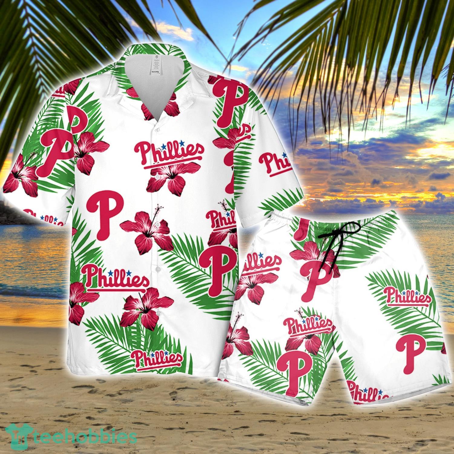 Custom Name And Number Philadelphia Phillies Baseball Cool Short Sleeve 3D  Hawaiian Shirt Summer Gift