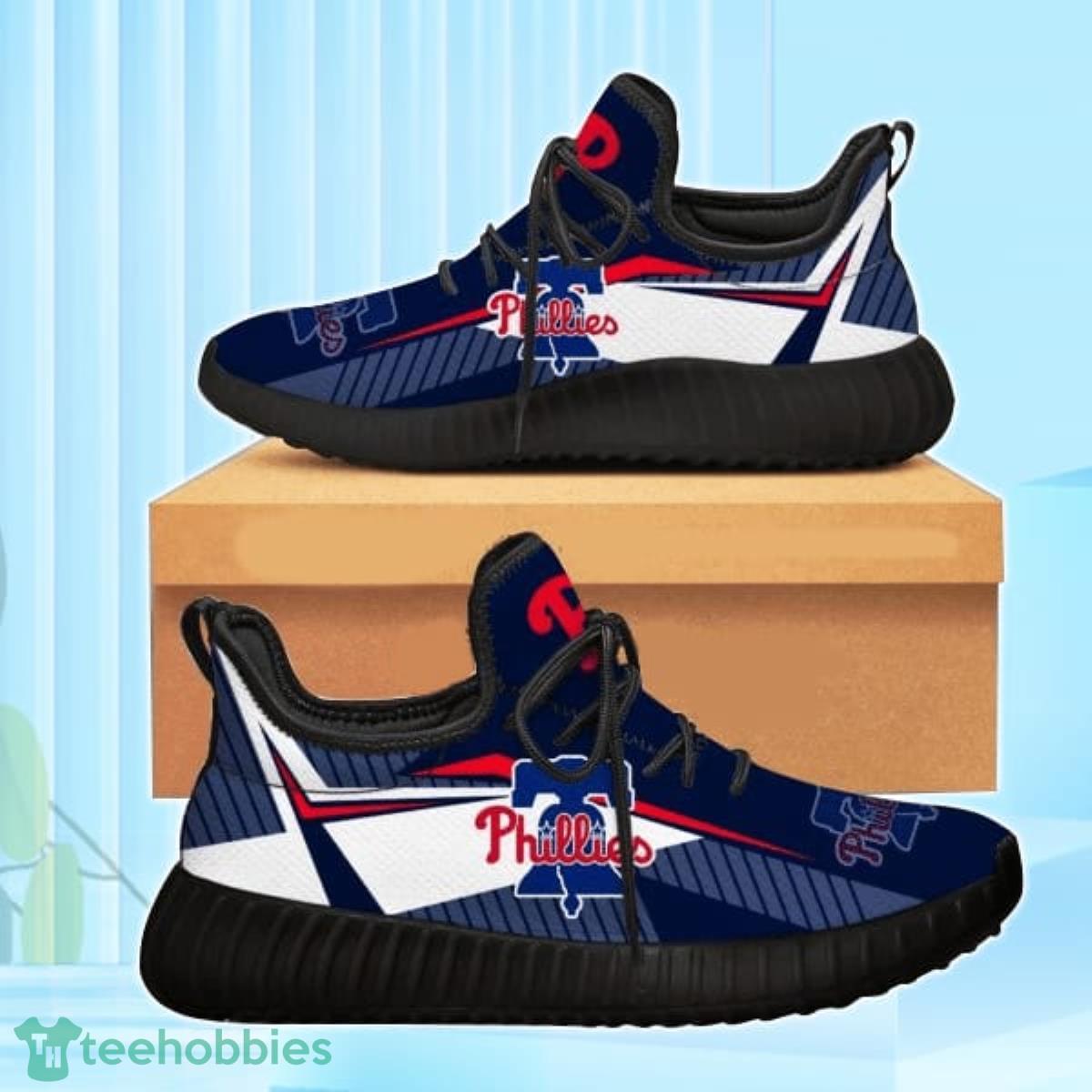 Philadelphia Phillies MLB Teams Football Big Logo Shoes Black Reze Shoes Best Gift For Fan Product Photo 1