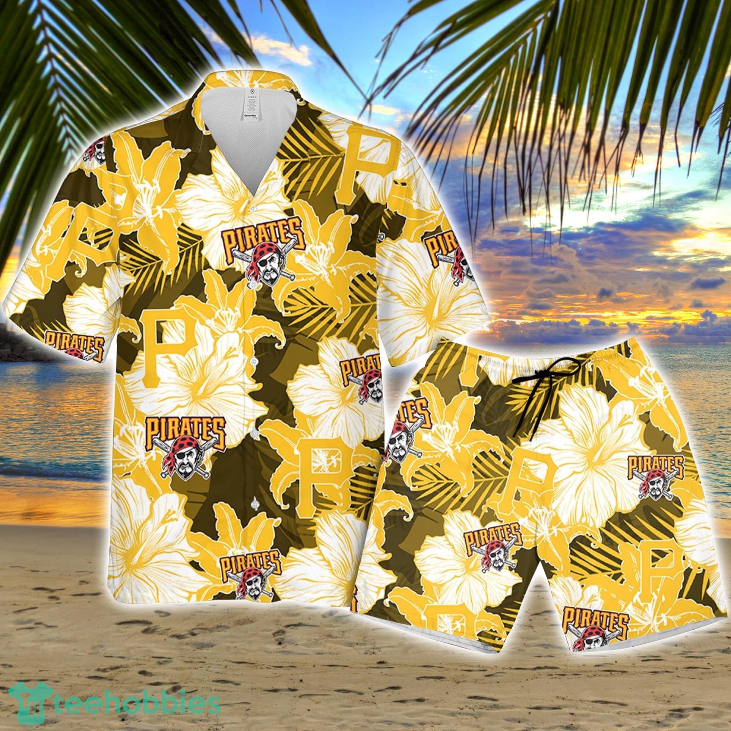 Pittsburgh Pirates Hawaiian 3D Shirt, Flowers Pattern Summer Vacation Shirt  - Bring Your Ideas, Thoughts And Imaginations Into Reality Today