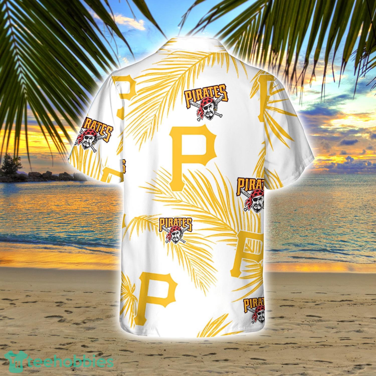 Pittsburgh Pirates Palm Leaves Pattern Tropical Hawaiian Shirt And Shorts  Summer Gift For Fans