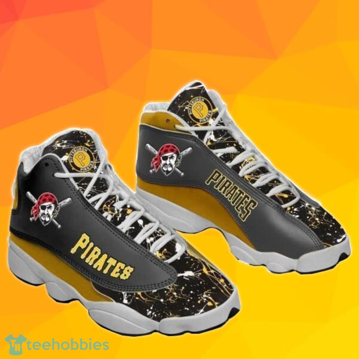 Pittsburgh Pirates Team MLB Football Big Logo Gift For Lover Men And Women Air Jordan 13 Product Photo 1