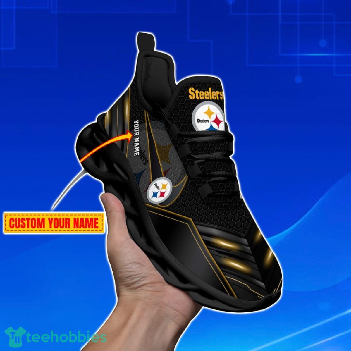 Pittsburgh Steelers-Personalized NFL Neon Light Max Soul Shoes Best Gift For Men And Women Fans Product Photo 2