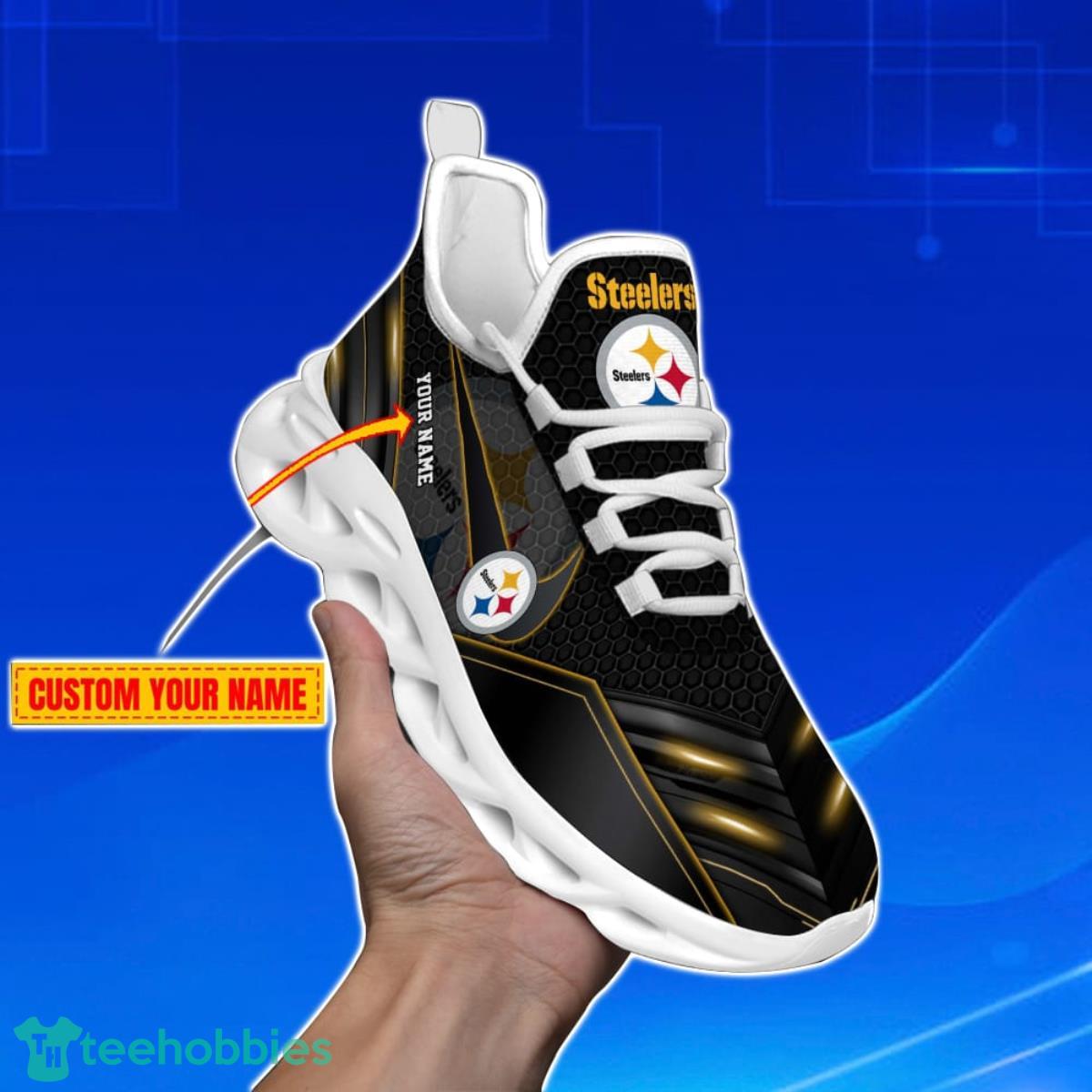 Pittsburgh Steelers-Personalized NFL Neon Light Max Soul Shoes Best Gift For Men And Women Fans Product Photo 1