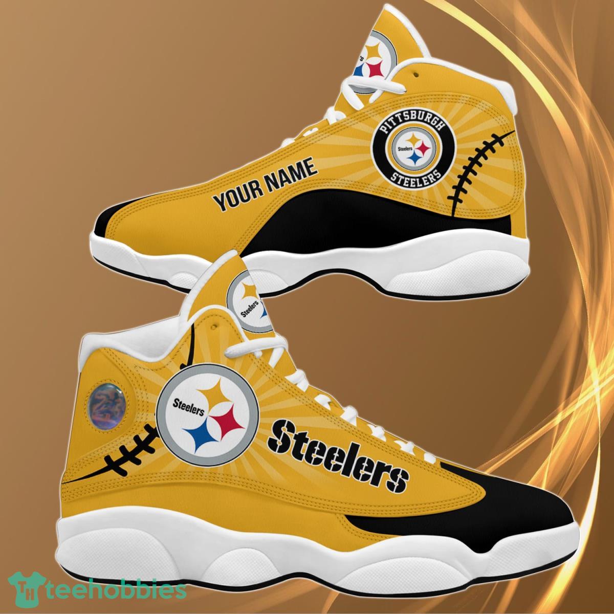 Pittsburgh Steelers Football Team Custom Name Air Jordan 13 Running Shoes  Unique Gift For Men Women