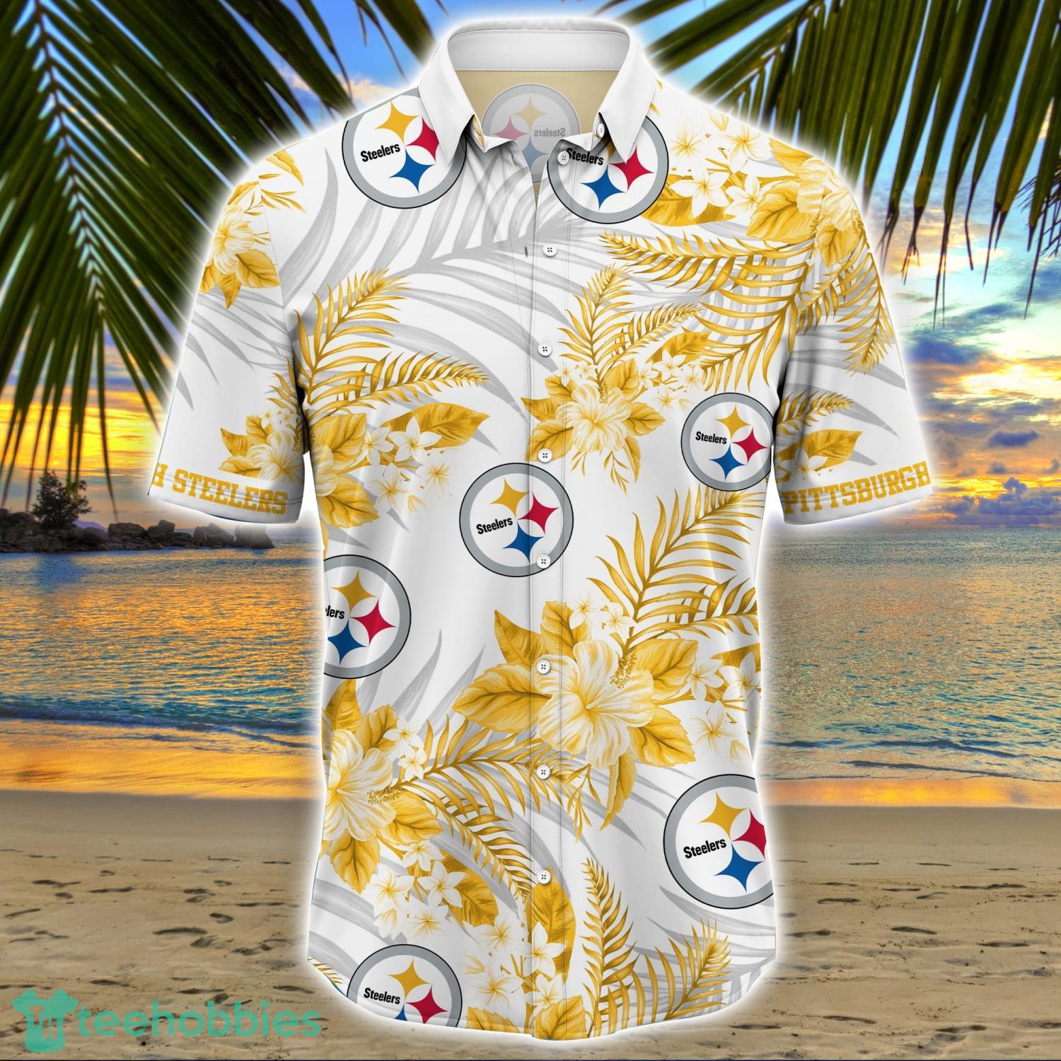 NFL Pittsburgh Steelers Logo And Tropical Graphic Steelers