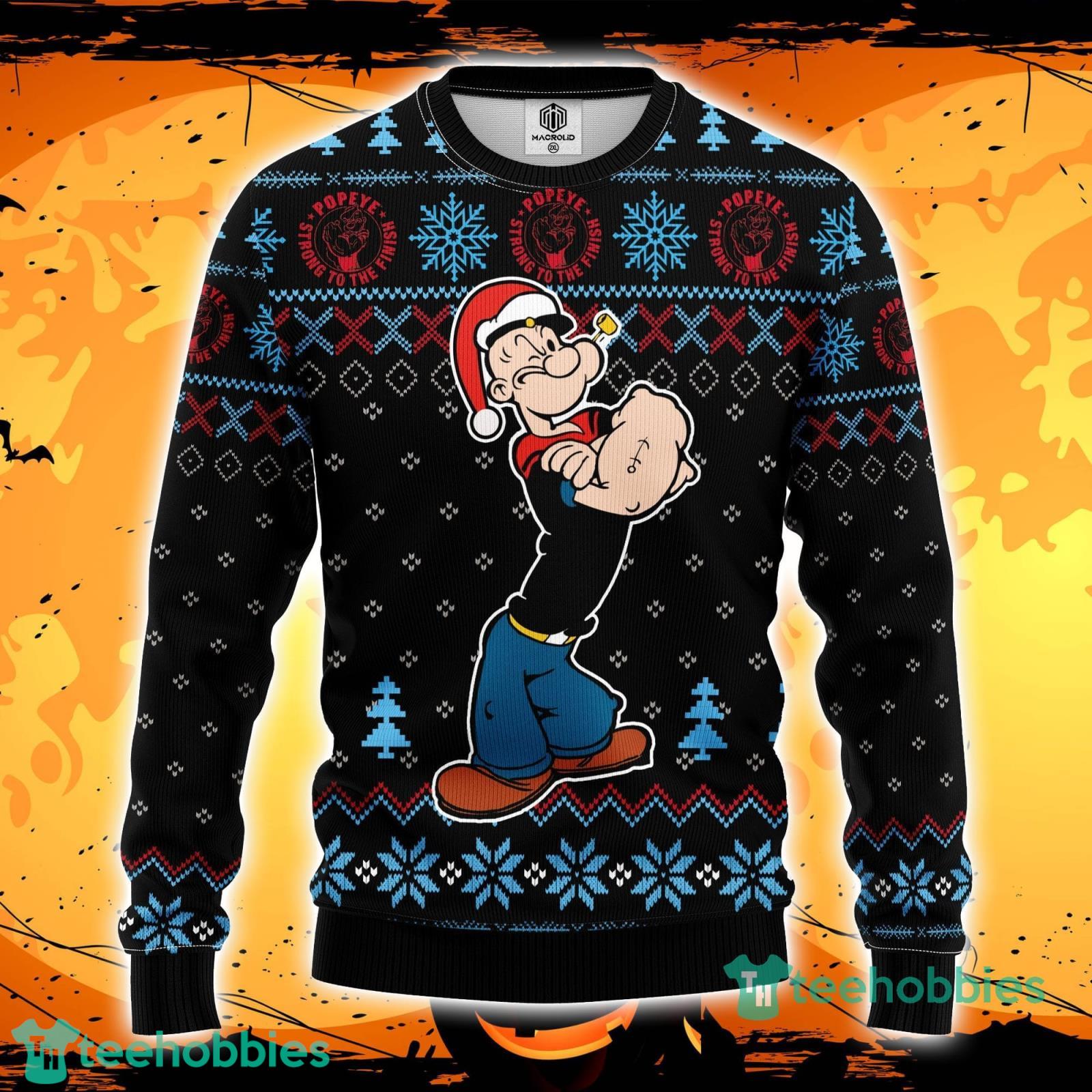 Popeye Strong Ugly Christmas Sweater Amazing Gift Men And Women Christmas Gift Product Photo 1 Popeye Strong Ugly Christmas Sweater Amazing Gift Men And Women Christmas Gift Product Photo 1