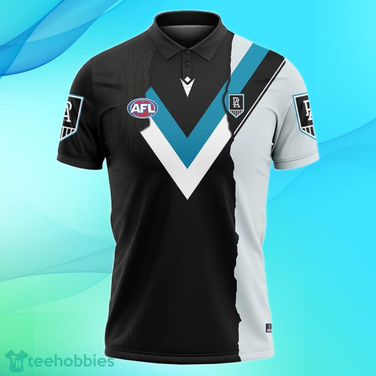 Port Adelaide Power Personalized Name & Number AFL Polo Shirt Best Gift For Fans Product Photo 2
