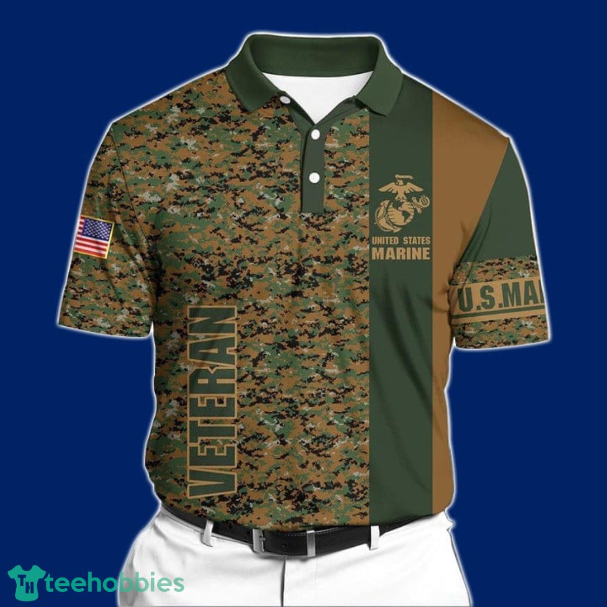 Premium United States Marine Polo Shirt All Over Printed Best Gift For Men And Women Product Photo 1